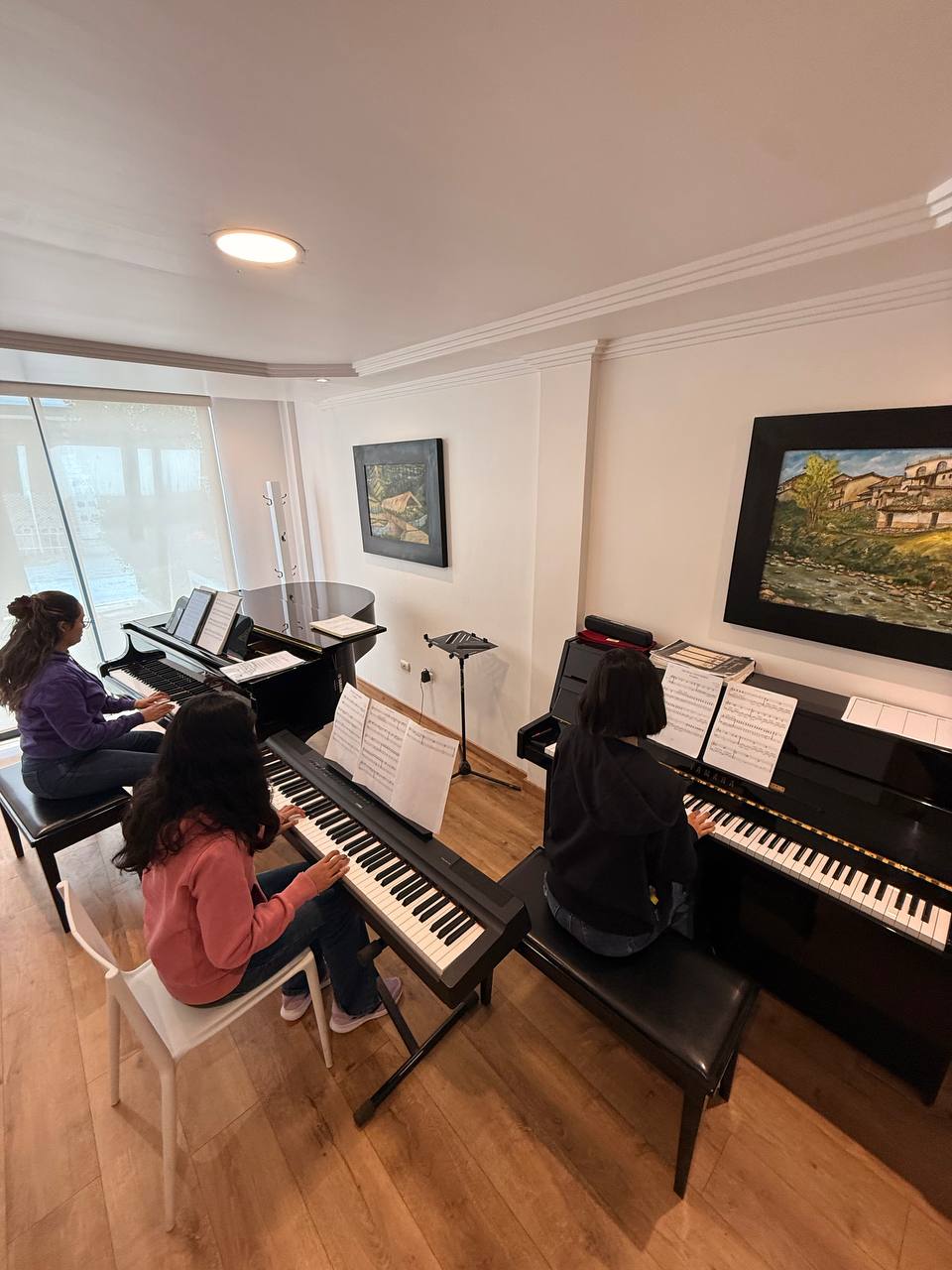 Sala con dos pianos